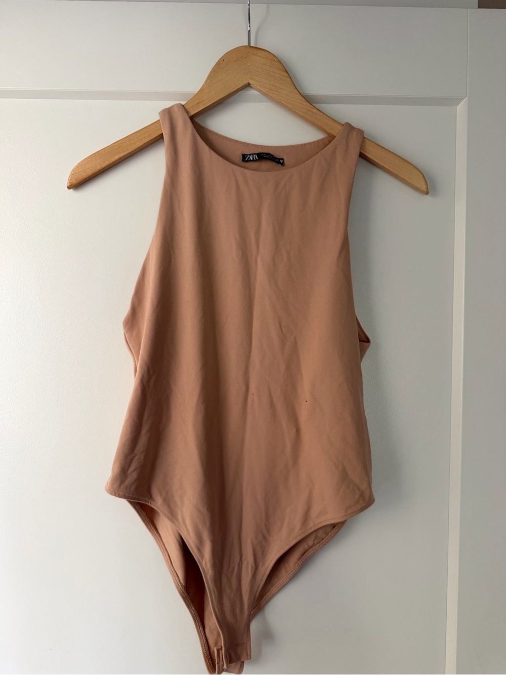 Zara Blush-Tone Sleeveless Bodysuit